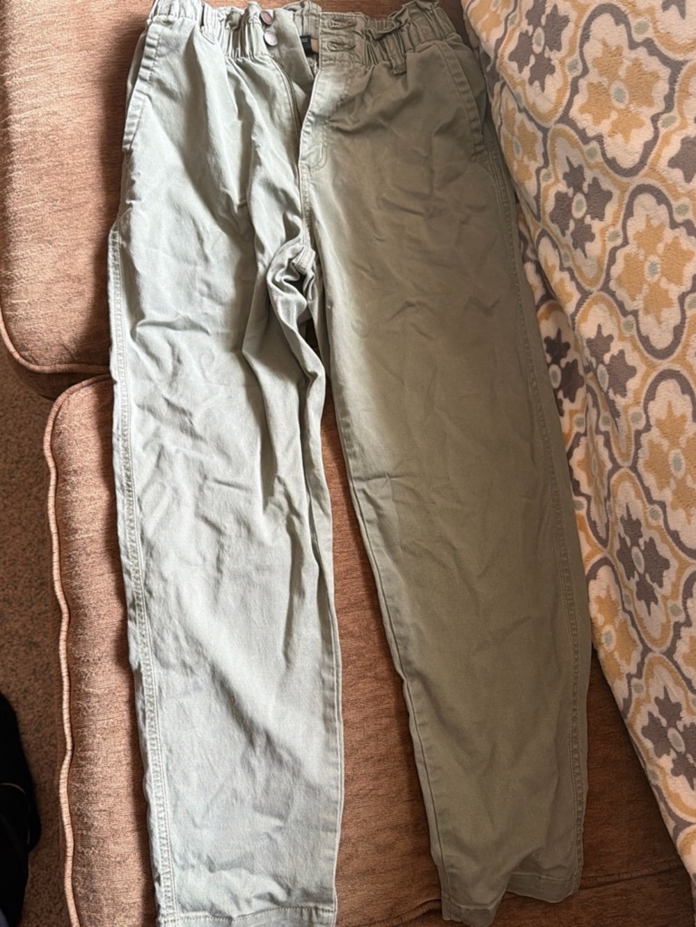 Classic Olive Green Casual Pants